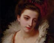 古斯塔夫 让 雅凯 : Portrait Of A Lady With A Feathered Hat
